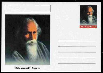 Palatine (Fantasy) Personalities - Rabindranath Tagore (literature) postal stationery card unused and fine