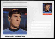 Palatine (Fantasy) Star Trek - Science Officer Lt Commander Spock postal stationery card unused and fine