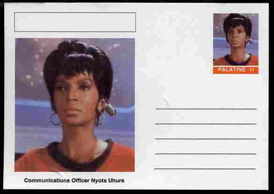 Palatine (Fantasy) Star Trek - Communications Officer Nyota Uhura postal stationery card unused and fine