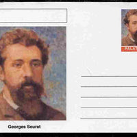 Palatine (Fantasy) Personalities - Georges Seurat postal stationery card unused and fine