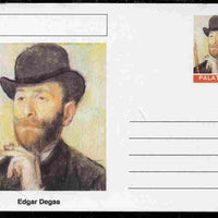 Palatine (Fantasy) Personalities - Edgar Degas postal stationery card unused and fine