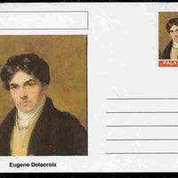 Palatine (Fantasy) Personalities - Eugene Delacroix postal stationery card unused and fine