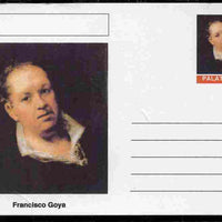 Palatine (Fantasy) Personalities - Francisco Goya postal stationery card unused and fine