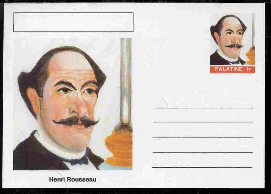 Palatine (Fantasy) Personalities - Henri Rousseau postal stationery card unused and fine
