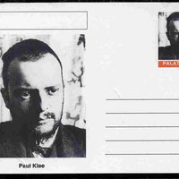 Palatine (Fantasy) Personalities - Paul Klee postal stationery card unused and fine