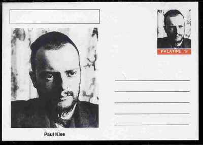 Palatine (Fantasy) Personalities - Paul Klee postal stationery card unused and fine