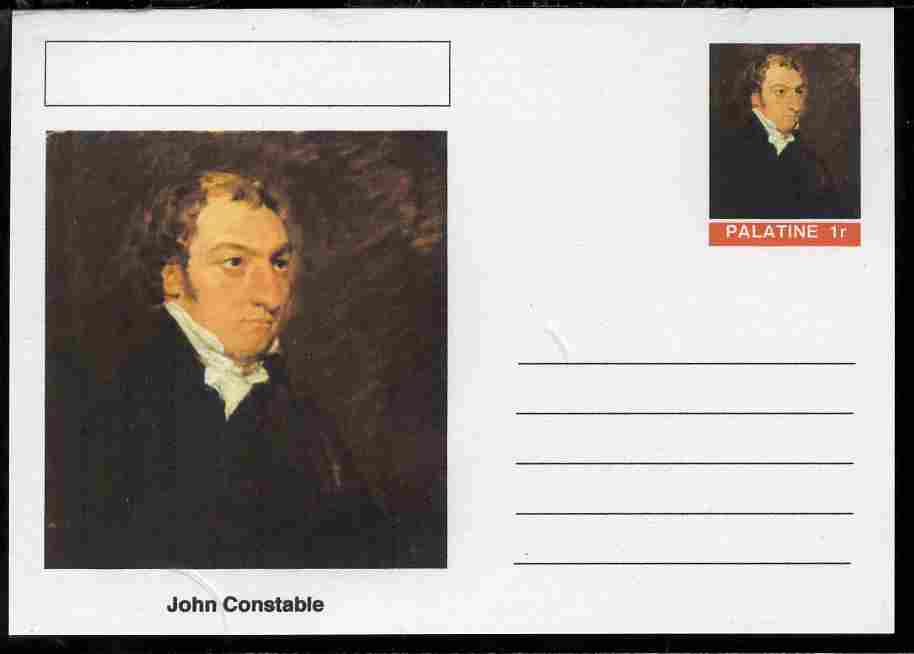 Palatine (Fantasy) Personalities - John Constable postal stationery card unused and fine