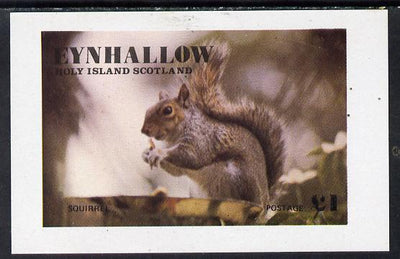 Eynhallow 1977 Squirrel imperf souvenir sheet (£1 value) unmounted mint