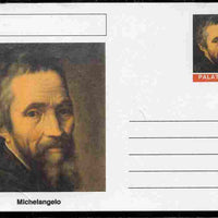 Palatine (Fantasy) Personalities - Michelangelo postal stationery card unused and fine