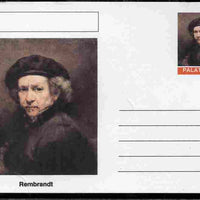 Palatine (Fantasy) Personalities - Rembrandt postal stationery card unused and fine