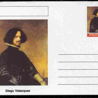 Palatine (Fantasy) Personalities - Diego Valazquez postal stationery card unused and fine