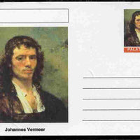 Palatine (Fantasy) Personalities - Johannes Vermeer postal stationery card unused and fine