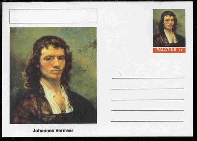 Palatine (Fantasy) Personalities - Johannes Vermeer postal stationery card unused and fine