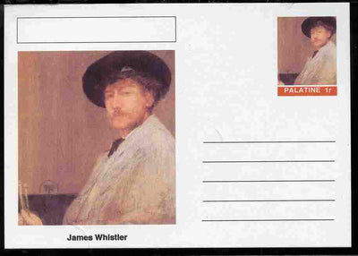 Palatine (Fantasy) Personalities - James Whistler postal stationery card unused and fine