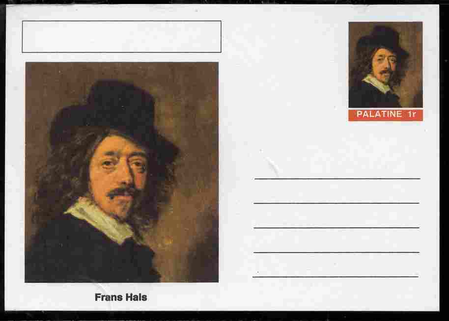 Palatine (Fantasy) Personalities - Frans Hals postal stationery card unused and fine