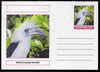 Chartonia (Fantasy) Birds - White-Crowned Hornbill postal stationery card unused and fine