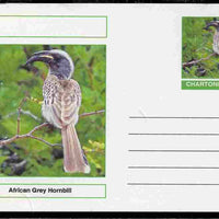 Chartonia (Fantasy) Birds - African Grey Hornbill postal stationery card unused and fine