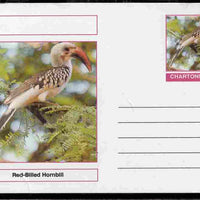 Chartonia (Fantasy) Birds - Red-Billed Hornbill postal stationery card unused and fine