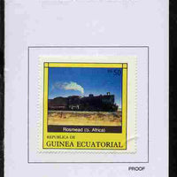 Equatorial Guinea 1977 Locomotives 50EK Rosmead (S Africa) proof in issued colours mounted on small card - as Michel 1150