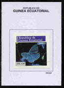 Equatorial Guinea 1976 Butterflies 100EK Plebejus proof in issued colours mounted on small card - as Michel 971