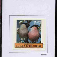 Equatorial Guinea 1977 Birds 200EK Bull Finch proof in issued colours mounted on small card - as Michel 1212