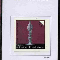 Equatorial Guinea 1976 Chessmen 8EK Bishop proof in issued colours mounted on small card - as Michel 959
