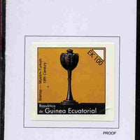 Equatorial Guinea 1976 Chessmen 100EK Bishop (Muslim-Turkish 19th Century) proof in issued colours mounted on small card - as Michel 963