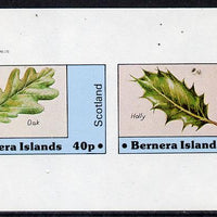 Bernera 1982 Tree Leaves (Oak & Holly) imperf,set of 2 values (40p & 60p) unmounted mint