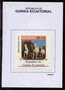 Equatorial Guinea 1976 Horses 1000EK Welsh Mountain Pony proof in issued colours mounted on small card - as Michel 812