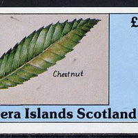 Bernera 1982 Tree Leaves (Chestnut) imperf souvenir sheet (£1 value) unmounted mint