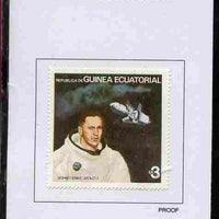 Equatorial Guinea 1978 USA Astronauts 3EK Donn F Eisele proof in issued colours mounted on small card - as Michel 1412