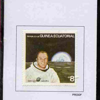 Equatorial Guinea 1978 USA Astronauts 8EK John Glenn proof in issued colours mounted on small card - as Michel 1414