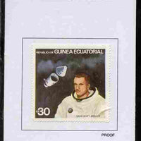 Equatorial Guinea 1978 USA Astronauts 30EK David Scott proof in issued colours mounted on small card - as Michel 1416
