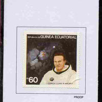Equatorial Guinea 1978 USA Astronauts 60EK L Gordon Cooper Jr proof in issued colours mounted on small card - as Michel 1417