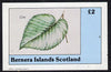 Bernera 1982 Tree Leaves (Elm) imperf deluxe sheet (£2 value) unmounted mint