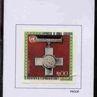 Equatorial Guinea 1978 Coronation 25th Anniversary (Medals) 200EK The George Cross 1940 proof in issued colours mounted on small card - as Michel 1393