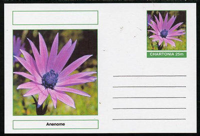 Chartonia (Fantasy) Flowers - Anenome postal stationery card unused and fine