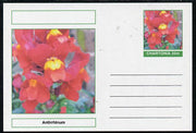 Chartonia (Fantasy) Flowers - Antirrhinum postal stationery card unused and fine