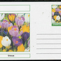 Chartonia (Fantasy) Flowers - Crocus postal stationery card unused and fine