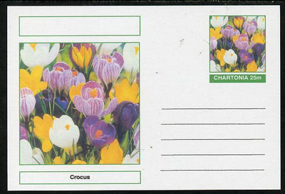 Chartonia (Fantasy) Flowers - Crocus postal stationery card unused and fine