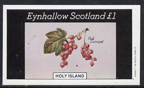 Eynhallow 1982 Fruit (Red Currant) imperf souvenir sheet (£1 value) unmounted mint
