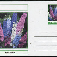 Chartonia (Fantasy) Flowers - Delphinium postal stationery card unused and fine