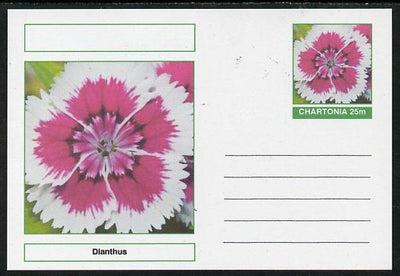 Chartonia (Fantasy) Flowers - Dianthus postal stationery card unused and fine