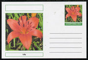 Chartonia (Fantasy) Flowers - Lily postal stationery card unused and fine