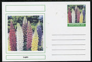 Chartonia (Fantasy) Flowers - Lupin postal stationery card unused and fine