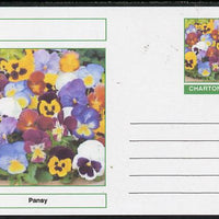 Chartonia (Fantasy) Flowers - Pansy postal stationery card unused and fine