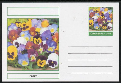Chartonia (Fantasy) Flowers - Pansy postal stationery card unused and fine