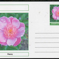 Chartonia (Fantasy) Flowers - Peony postal stationery card unused and fine