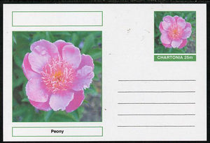 Chartonia (Fantasy) Flowers - Peony postal stationery card unused and fine