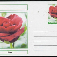 Chartonia (Fantasy) Flowers - Rose postal stationery card unused and fine